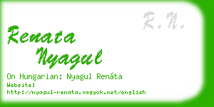 renata nyagul business card