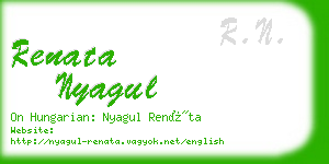 renata nyagul business card